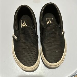 Kids Black Slip-On Shoes